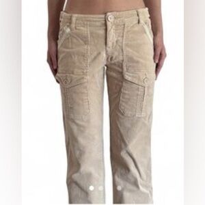 DKNY So-Low-Lita Corduroy Jeans, Cargo Like, Size 8P